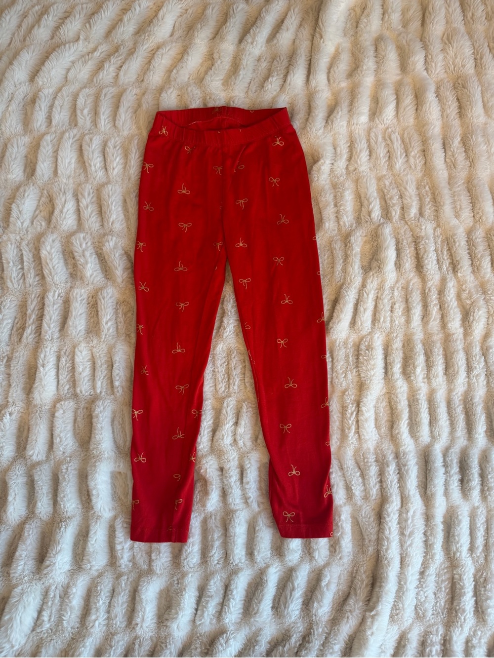Cat & Jack Red Bow Print Leggings